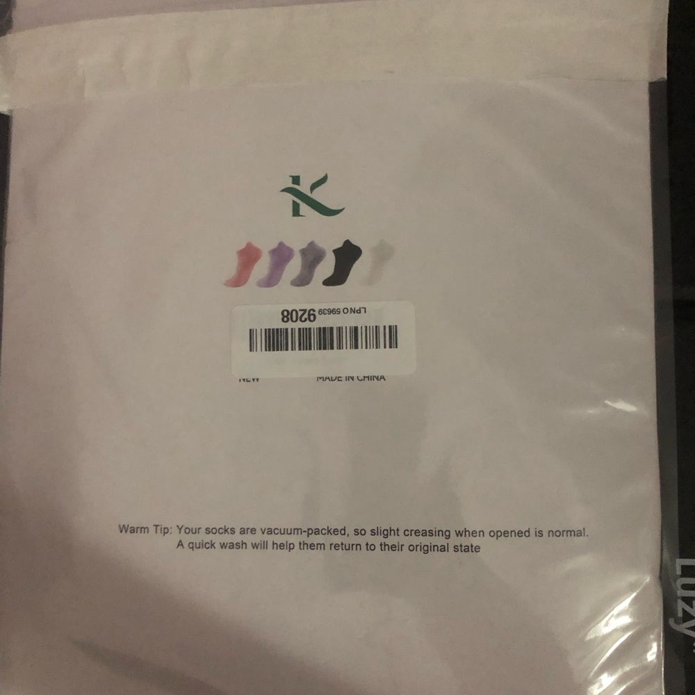 Non-Slip Ankle Socks - 6-Pack (White, Black, Pink, Gray, Lavender) - Picture 6 of 9